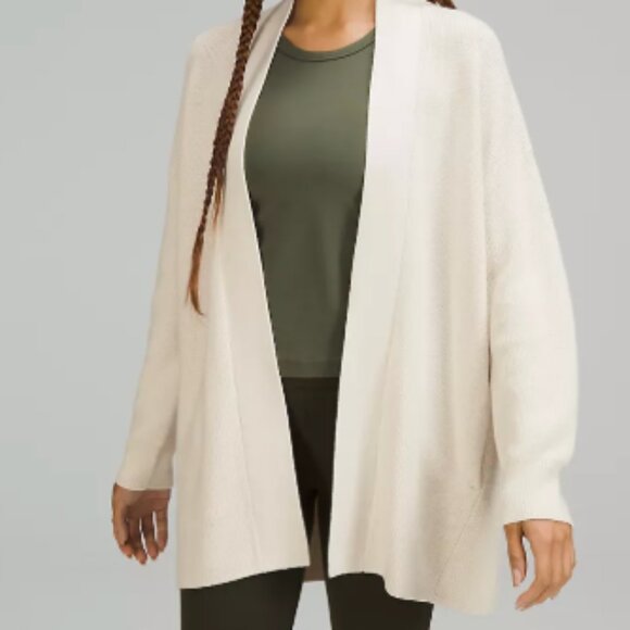Lululemon Merino Wool-Blend Ribbed Long Wrap Sweater - Picture 1 of 5